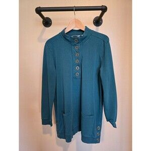 Blue / green colored soft surroundings pull over tunic‎ women's size medium